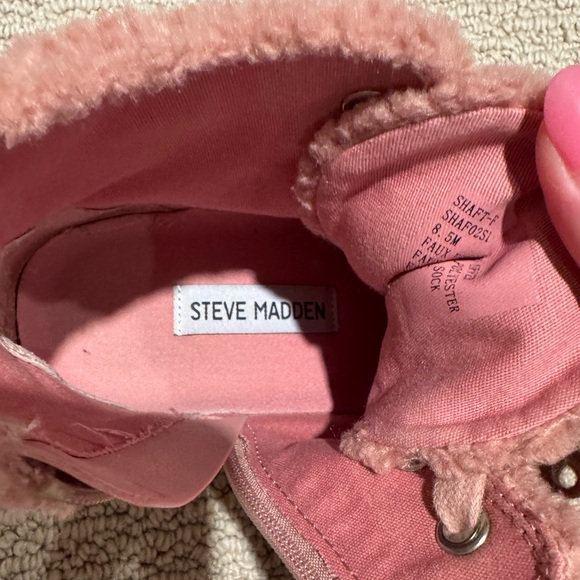 Steve Madden Fluffy Pink Platform High-tops - Picture 6 of 6